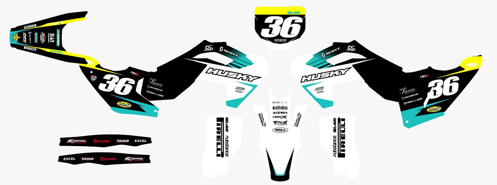 Husqvarna Husky Teal Graphics Kit