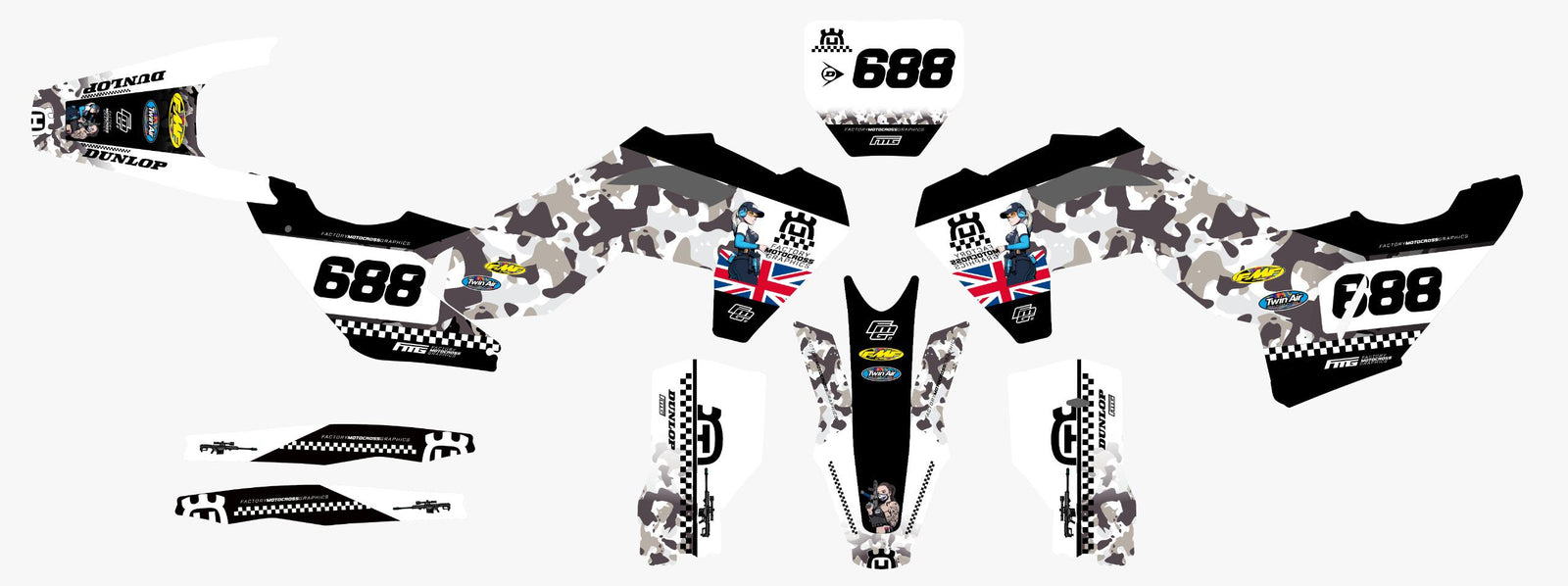 Kit graphique militaire Husqvarna