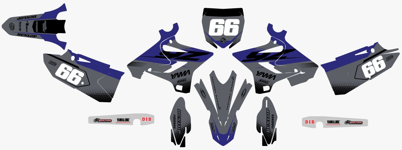 Yamaha Grijze Graphics Kit