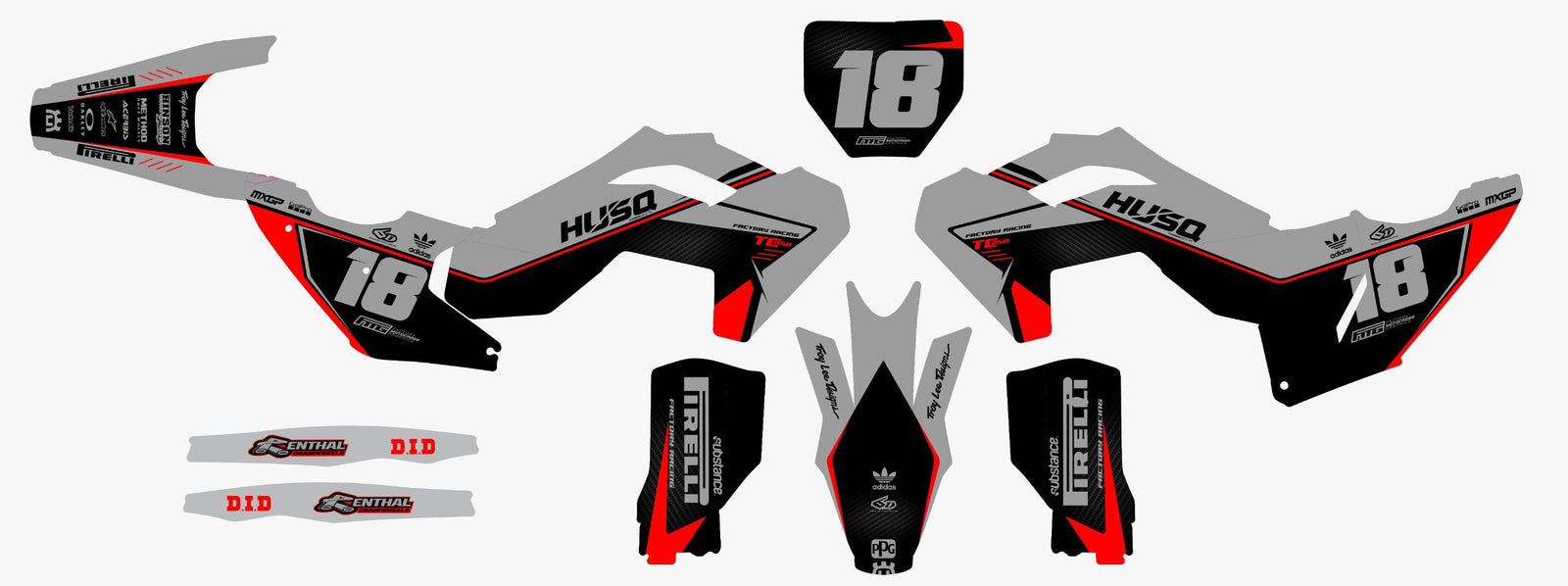 Husqvarna Stadium Grey Graphics Kit