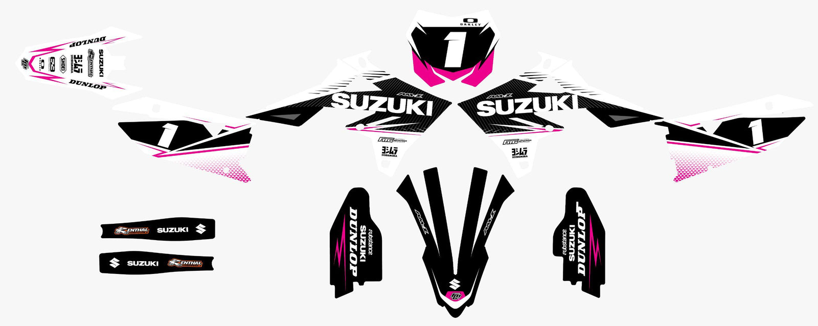 Suzuki Factory Style Pink Graphics Kit