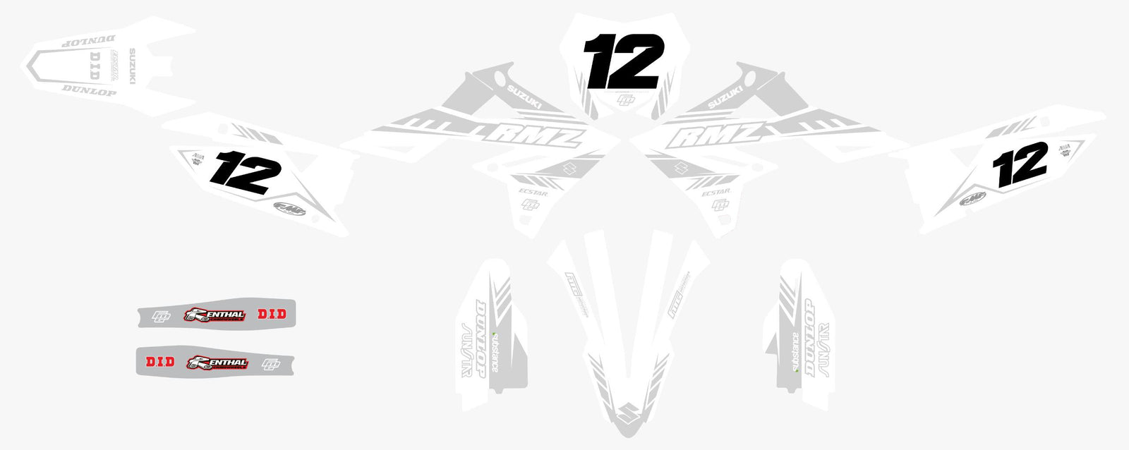 Suzuki White Taft Graphics Kit