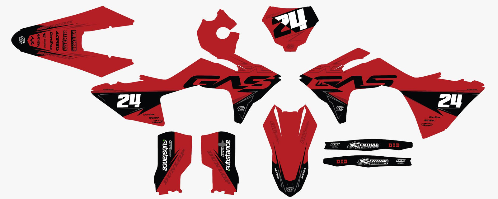 Gas Gas Red Ripper Graphics Kit