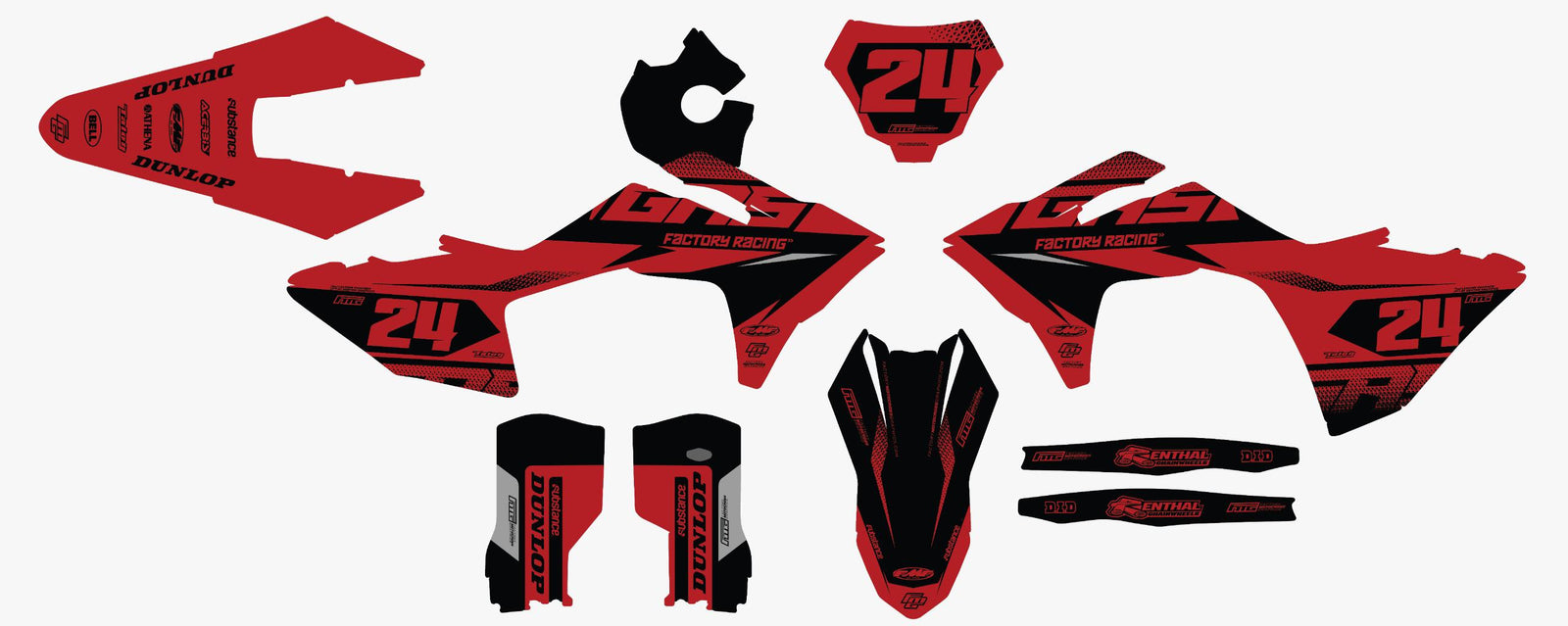 Gas Gas Red Syndicate Graphics Kit