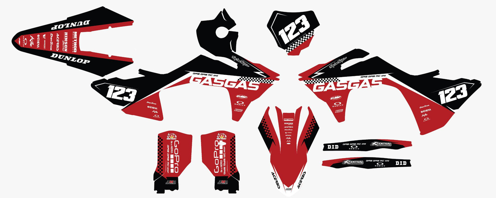 Gas Gas 2021 Red Race Graphics Kit