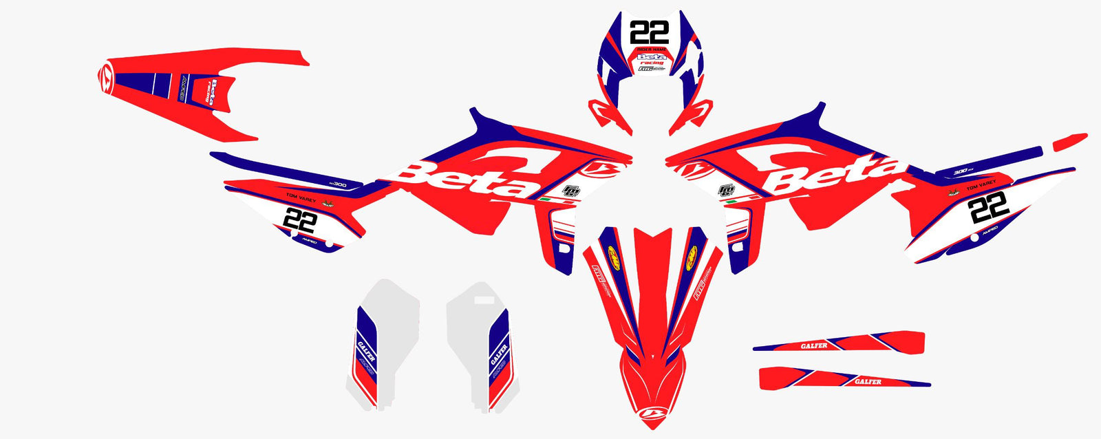 Beta White Unite Enduro Graphics Kit