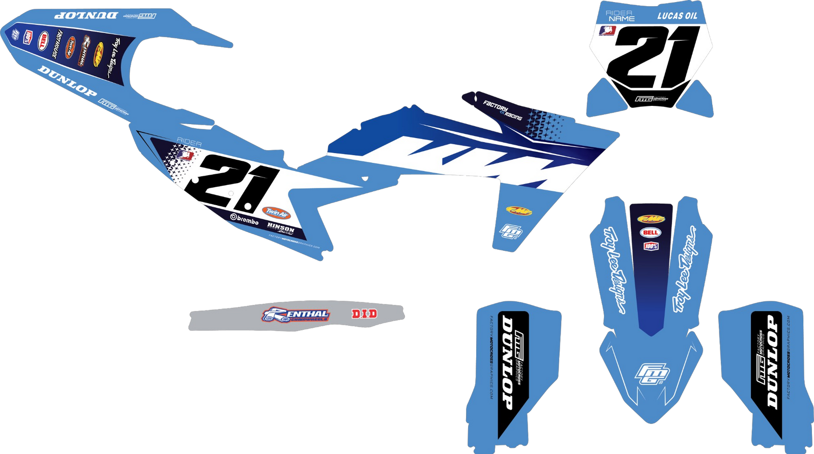 FUSE Fits KTM Baby Blue GRAPHICS KIT.