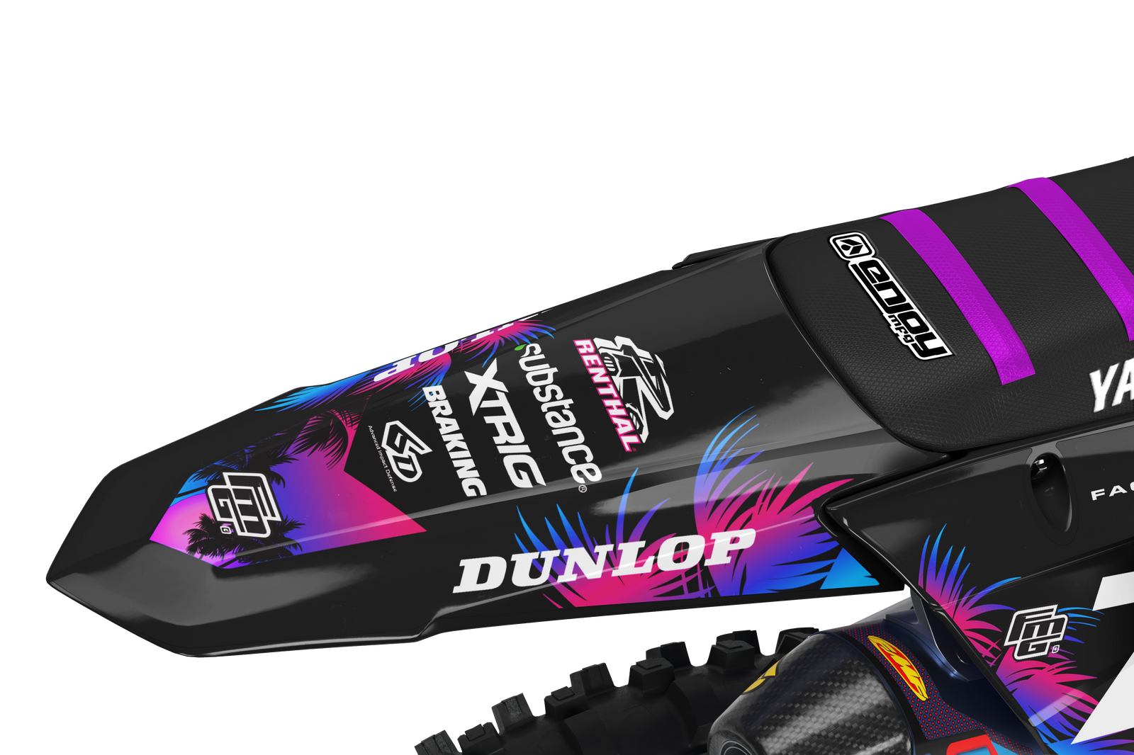 Yamaha YZ YZF Zwarte Palm Graphics Kit
