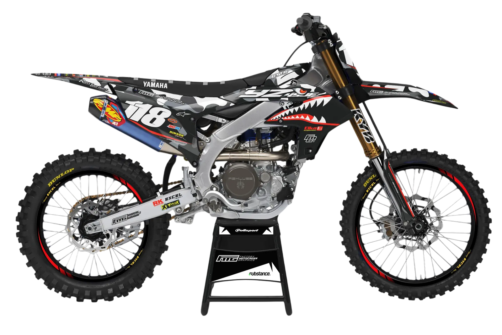 Yamaha Shark Mouth CAMOUFLAGE GRAPHICS KIT.