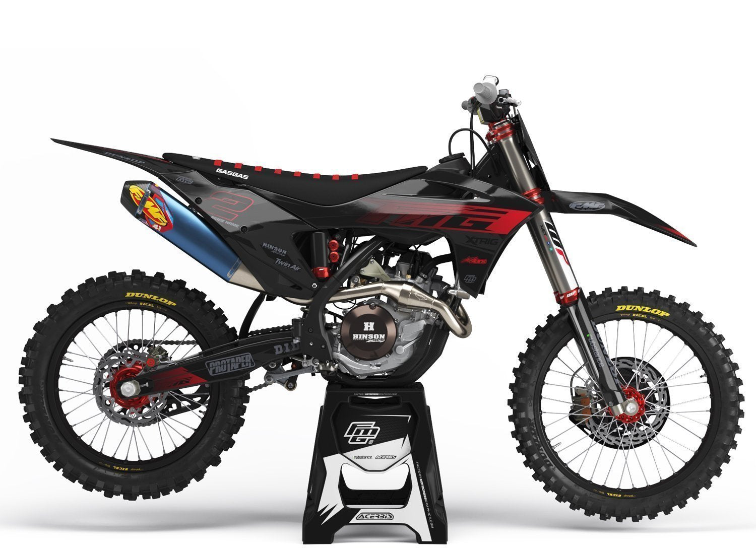 Gas Gas Black Stealth Graphics Kit