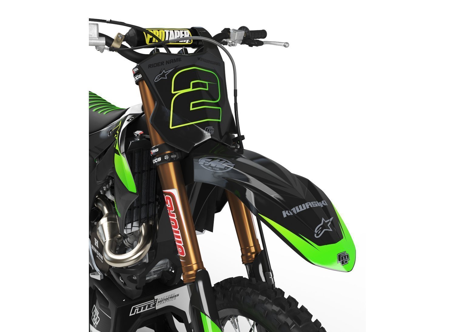 Kawasaki Black Stealth Graphics Kit