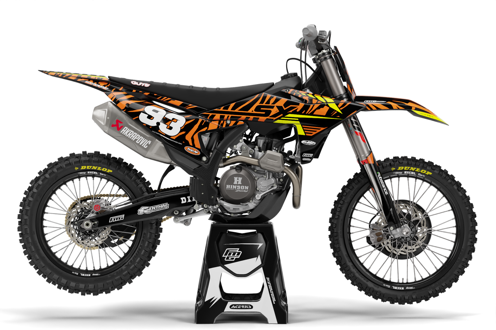 Past op KTM SX / SXF Orange Camo Graphics Kit