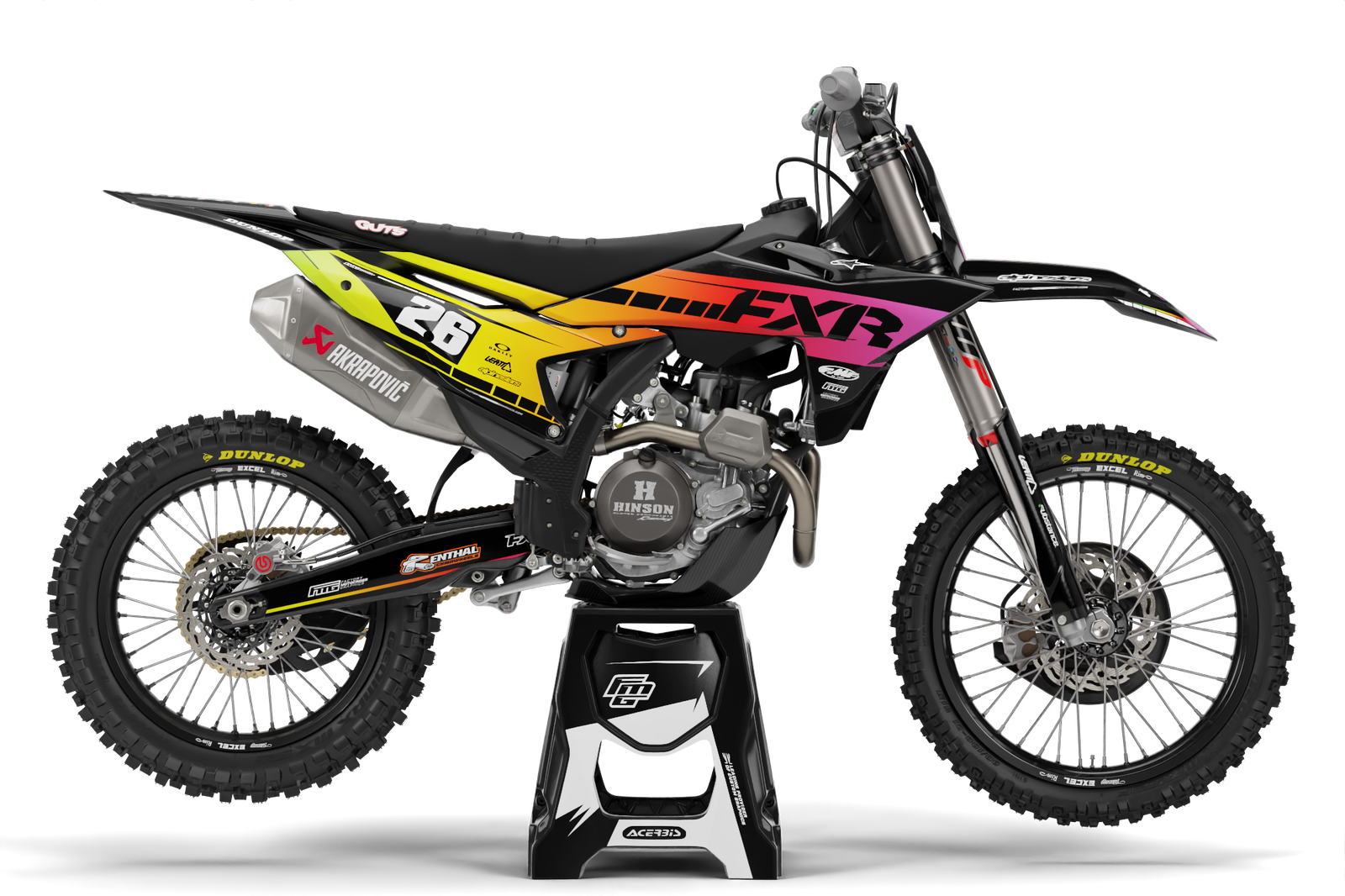 Past op KTM SX / SXF Black Flex Graphics Kit