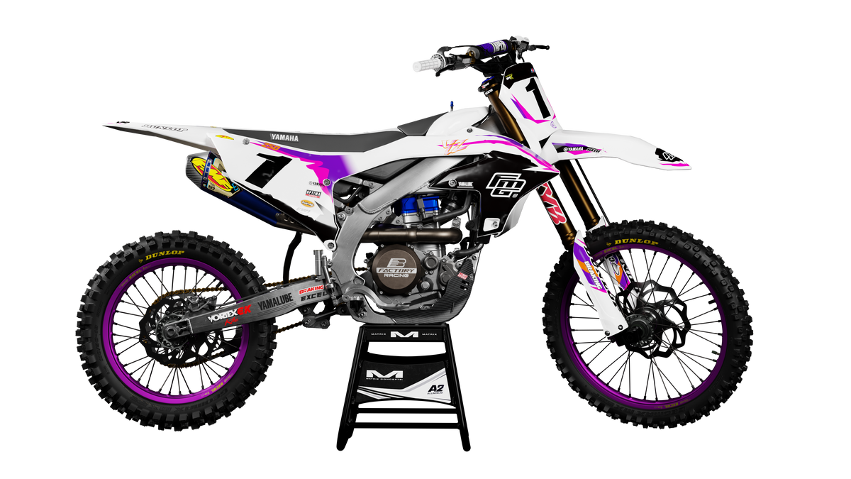 Yamaha RetroWave White/Purple Graphics Kit