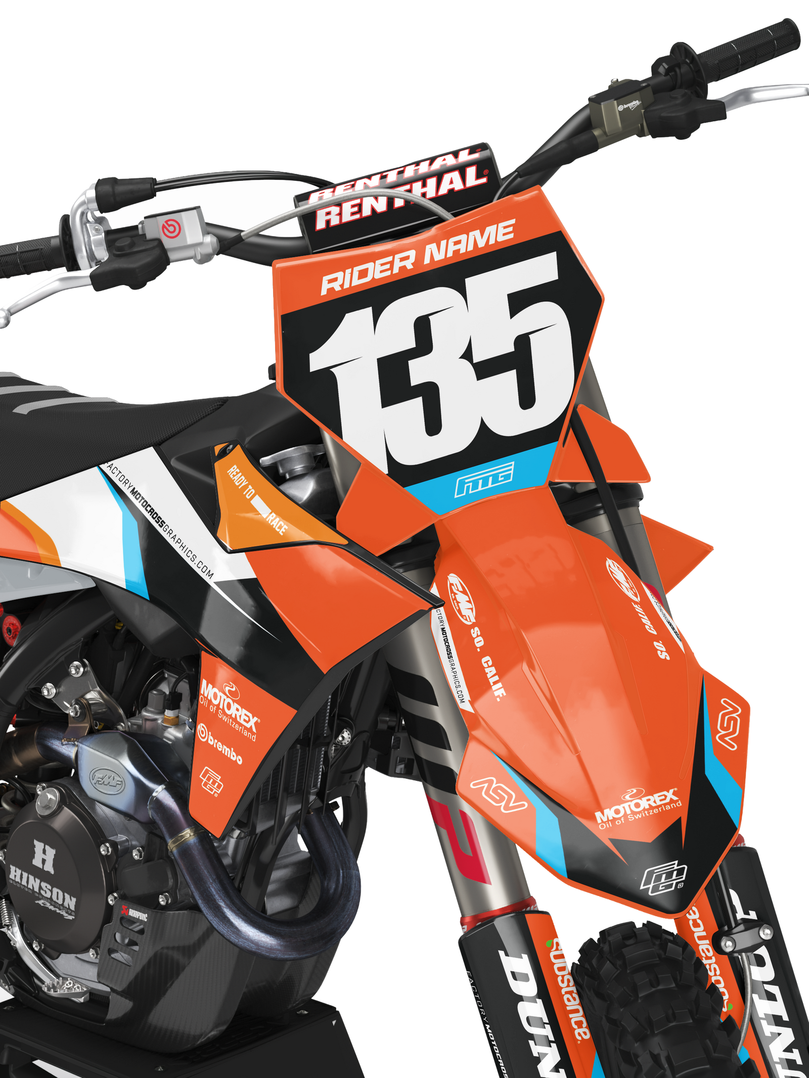 Fits KTM SX / SXF RECESS ORANGE GRAPHICS KIT