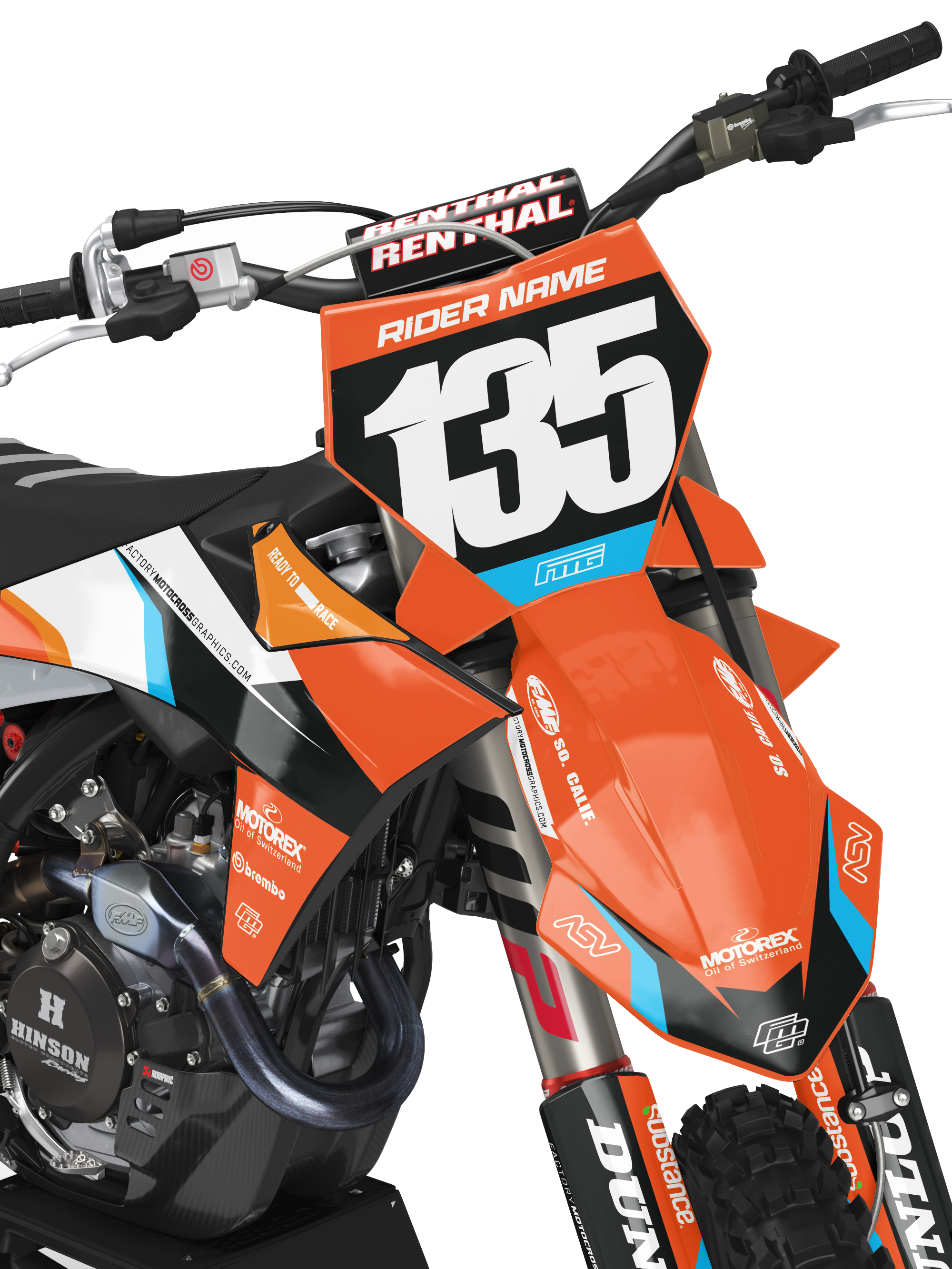 Fits KTM SX / SXF RECESS 2025 ORANGE GRAPHICS KIT.
