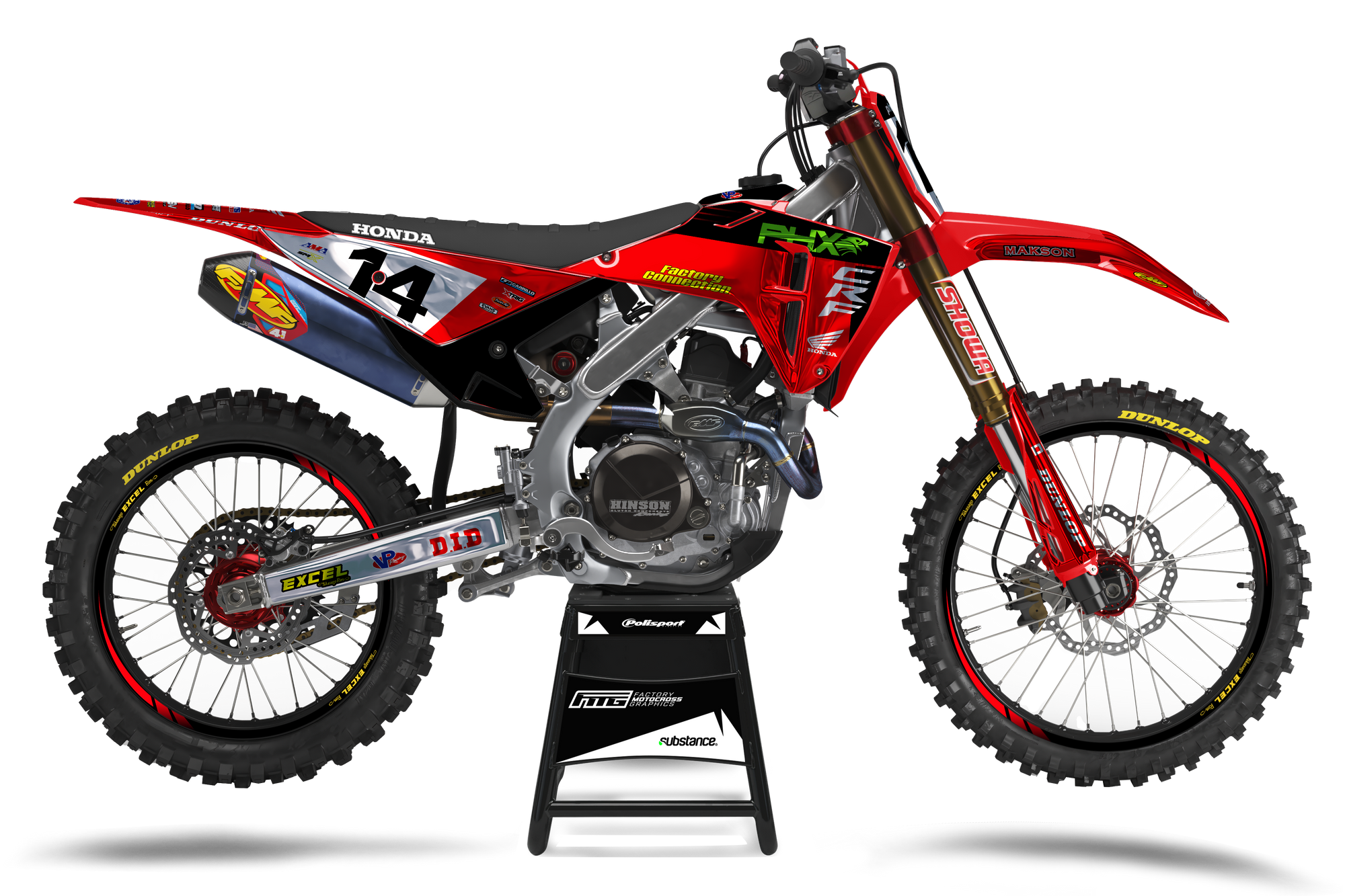 Honda Chrome Phoenix Factory Connection Graphics Kit.