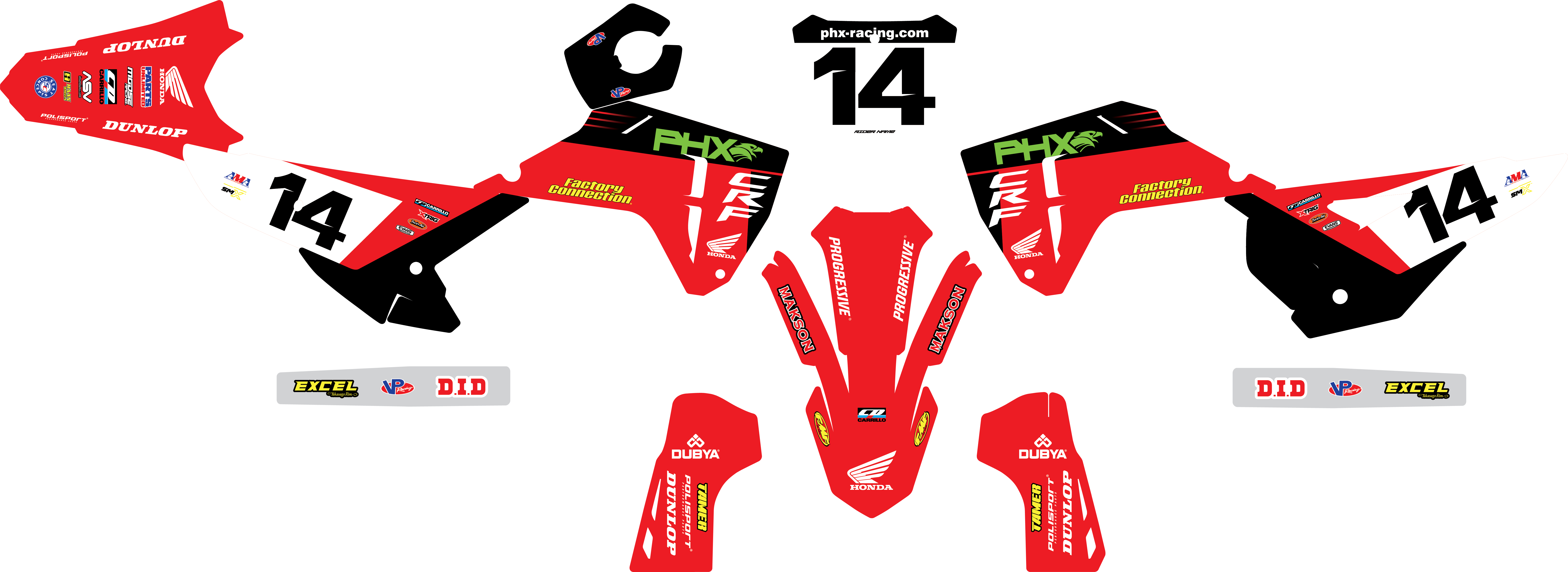 Honda Chrome Phoenix Factory Connection Graphics Kit