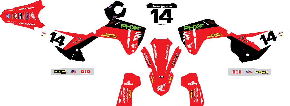 Honda Chrome Phoenix Factory Connection Graphics Kit.