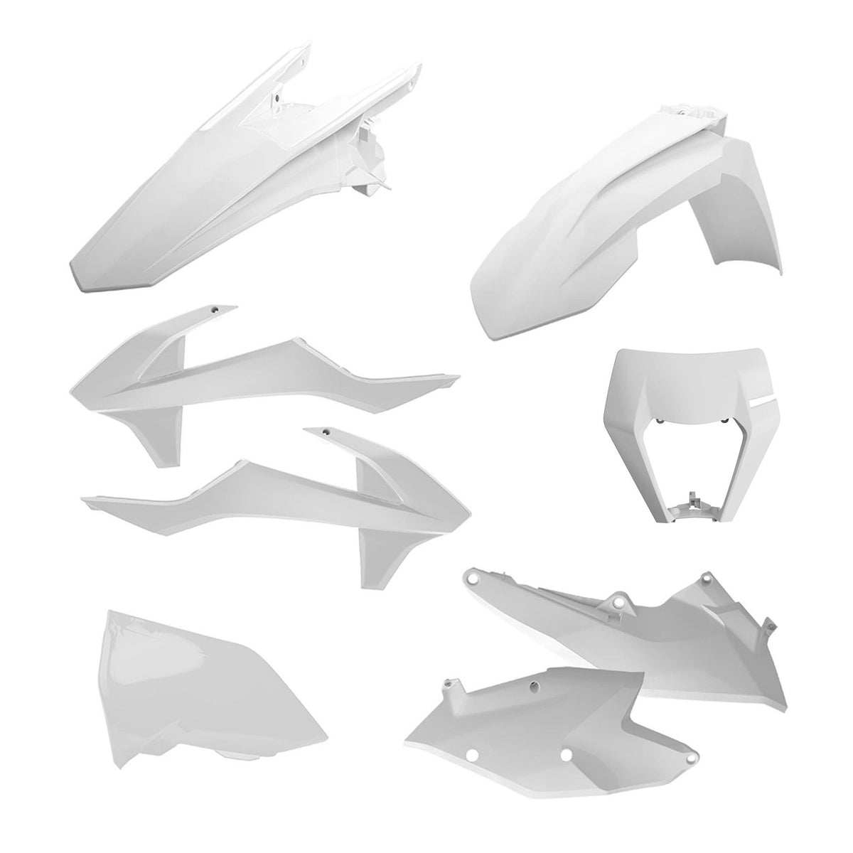 Standard Plastic Kit KTM White EXC/EXC-F/XC-W/XCF-W (2017-19)