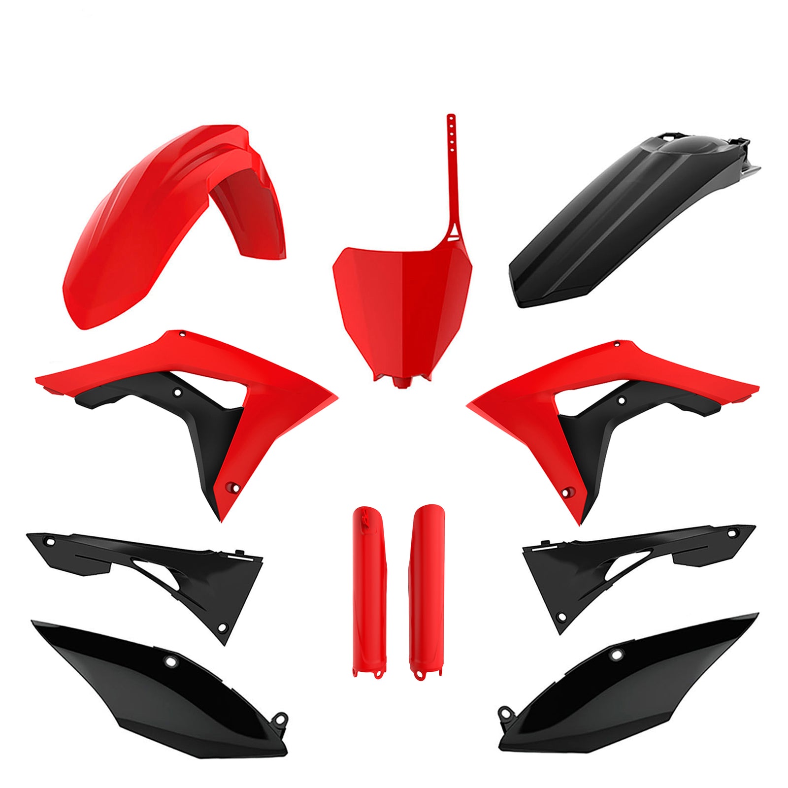 Full Plastic Kit Honda Red/Black CRF 250R (2018-21)