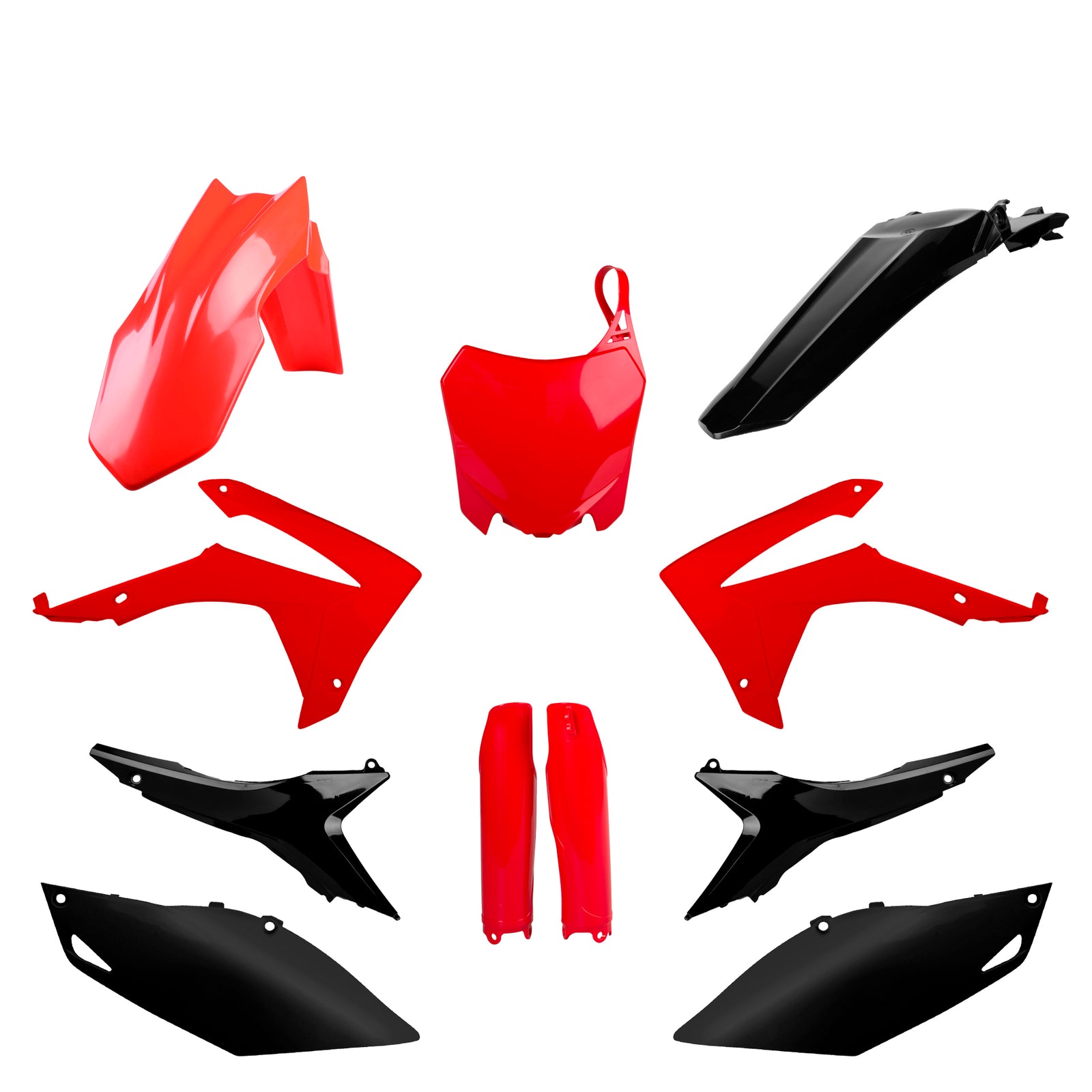 Full Plastic Kit Honda RED/BLACK CRF 250R (2014-17)
