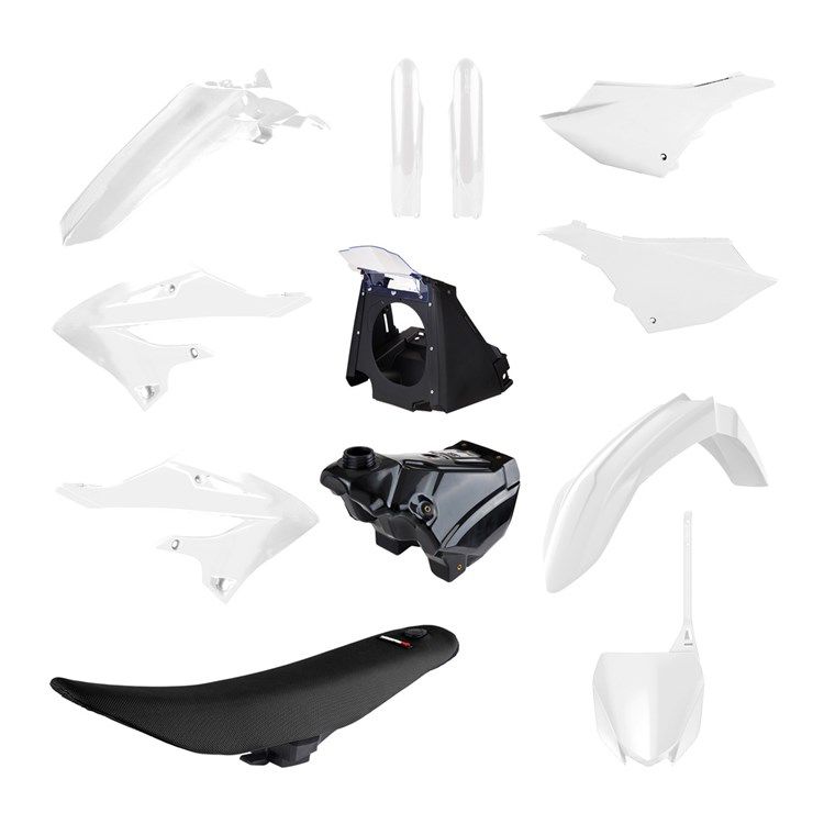 Yamaha White Restyle Kit YZ125/250 02–21 inc Tank &amp; Seat (22–26)