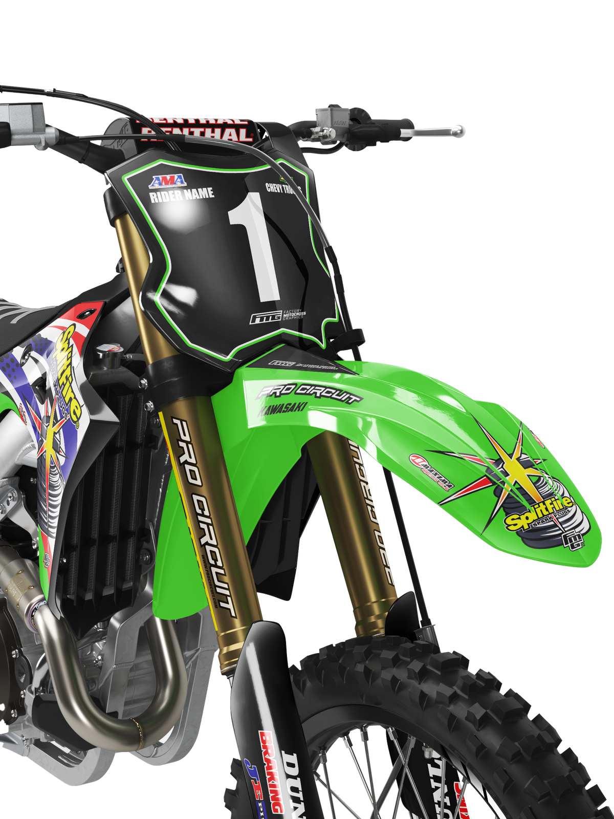 Kit graphique de l'équipe KAWASAKI Splitfire