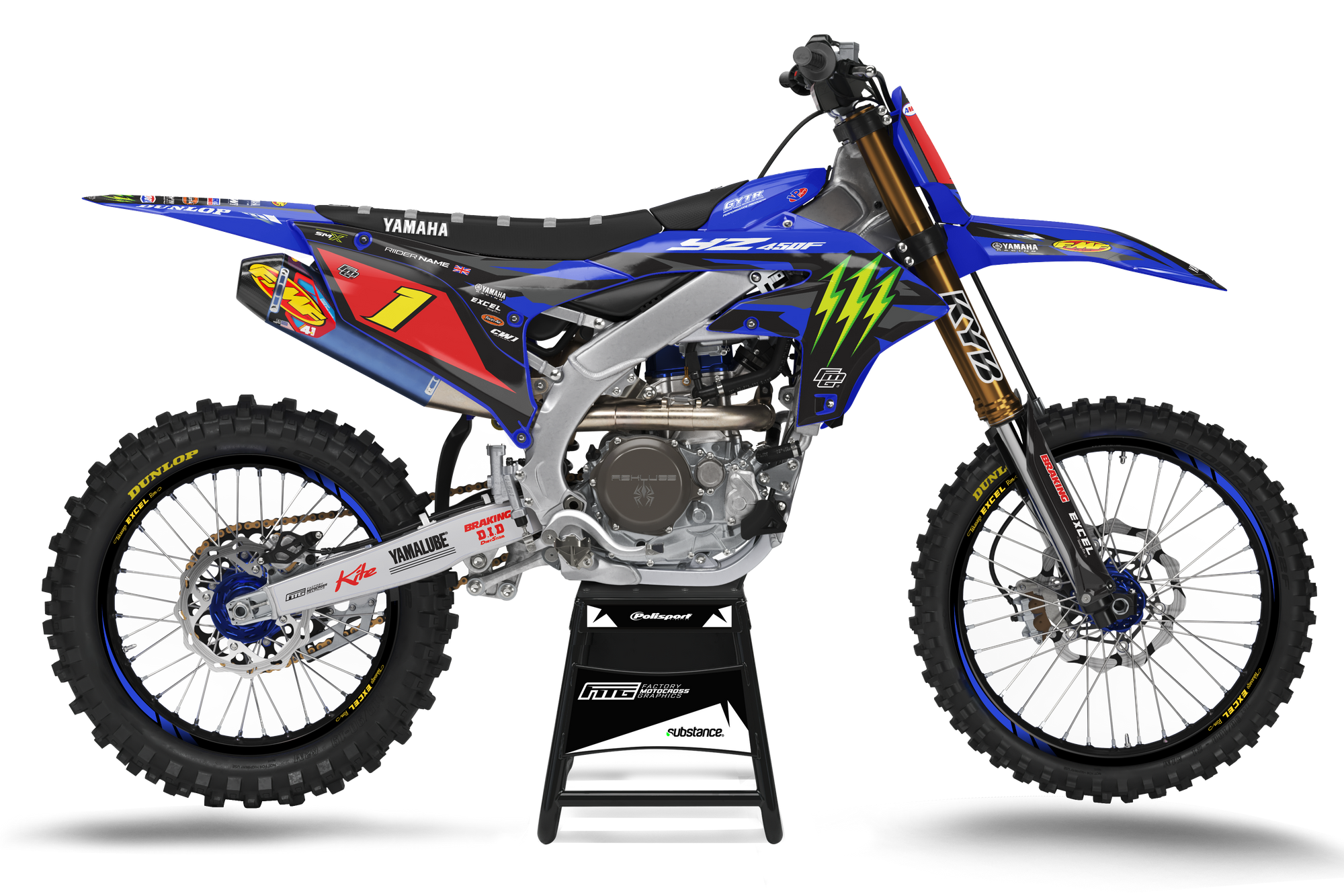 Factory Yamaha Graphics HD Edition.  YZ YZF PW TR WR WRF FACTORY MOTOCROSS GRAPHICS