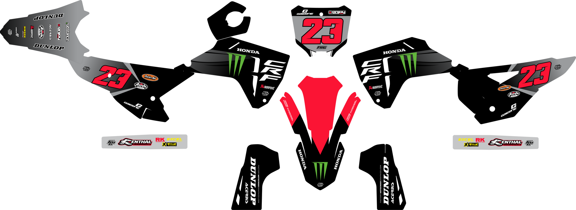 Honda Chrome 2025 FMG Factory EDITION GRAPHICS KIT.