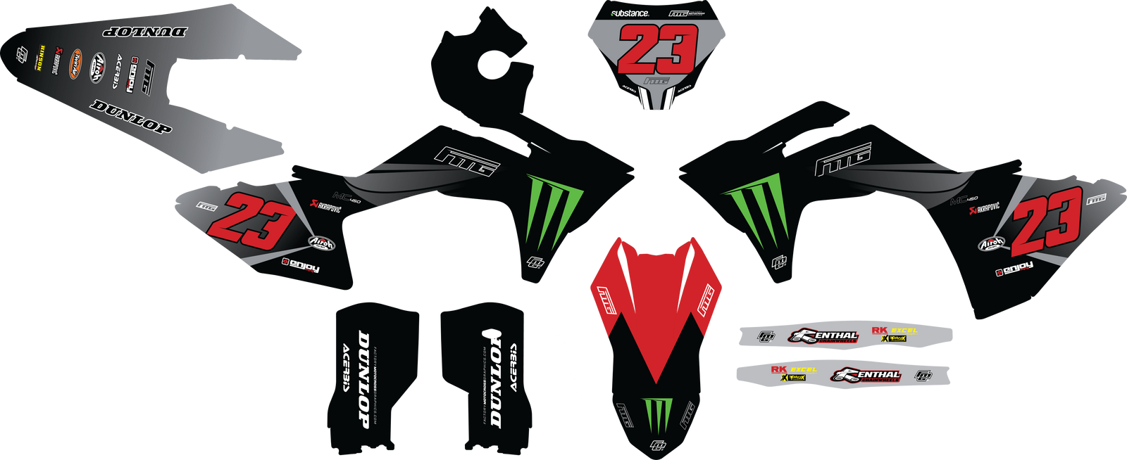 Gas Gas 2025 FMG Factory EDITION  GRAPHICS KIT. Mc EC EX FACTORY MOTOCROSS GRAPHICS