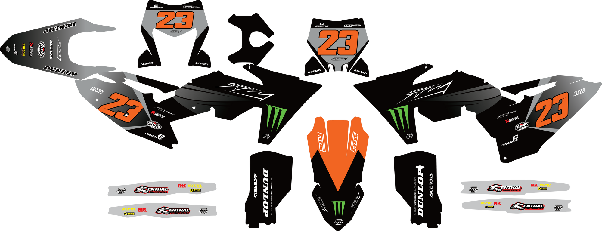 Fits KTM 2025 FMG Factory EDITION  GRAPHICS KIT.
