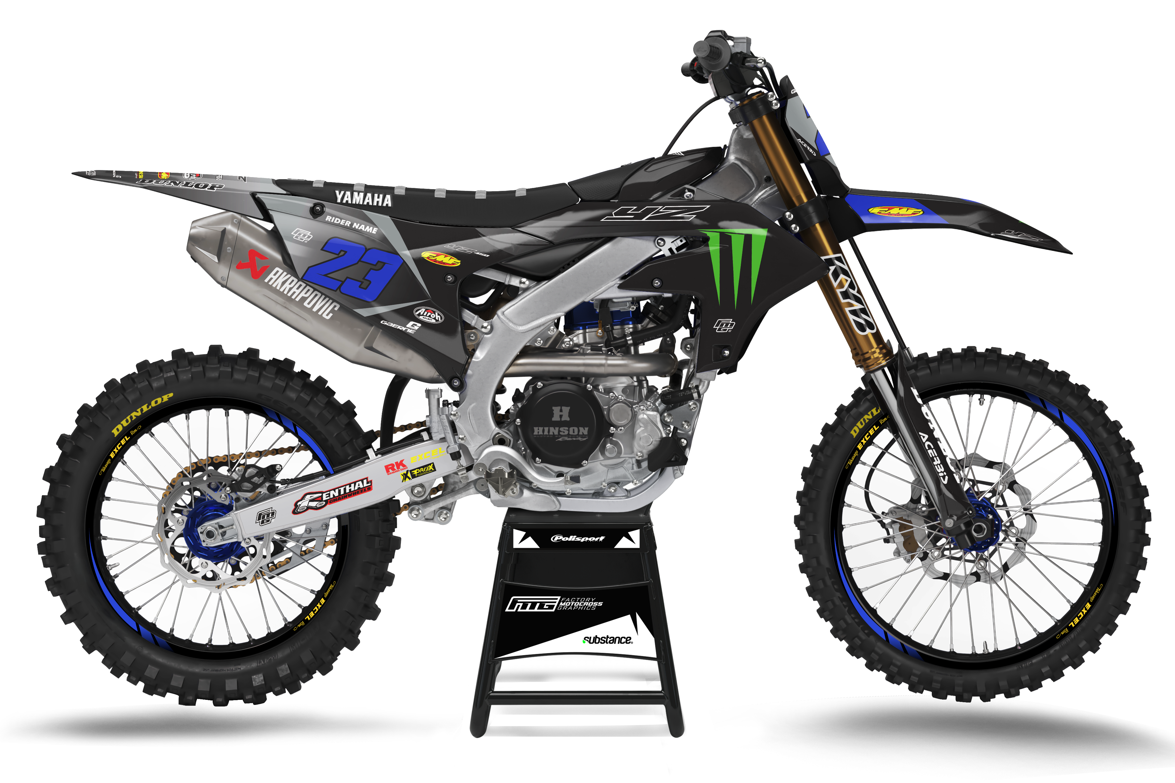 YAMAHA 2025 FMG Factory EDITION GRAPHICS KIT.YZF YZ PW TTR WR WRF Factory Motocross Graphics