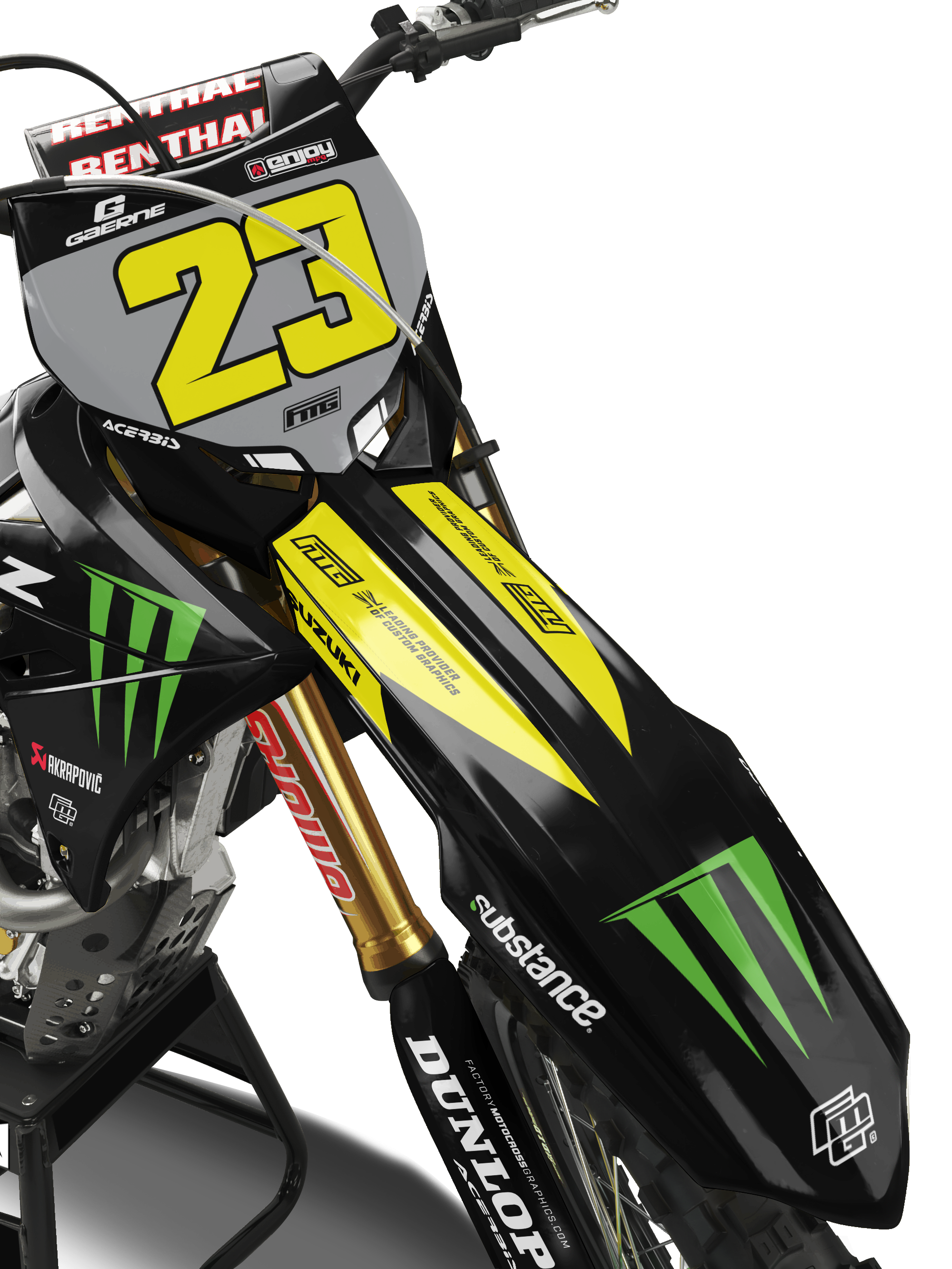 SUZUKI 2025 FMG FACTORY EDITION GRAPHICS KIT.RM RMZ RMX DRZ FACTORY MOTOCROSS GRAPHICS