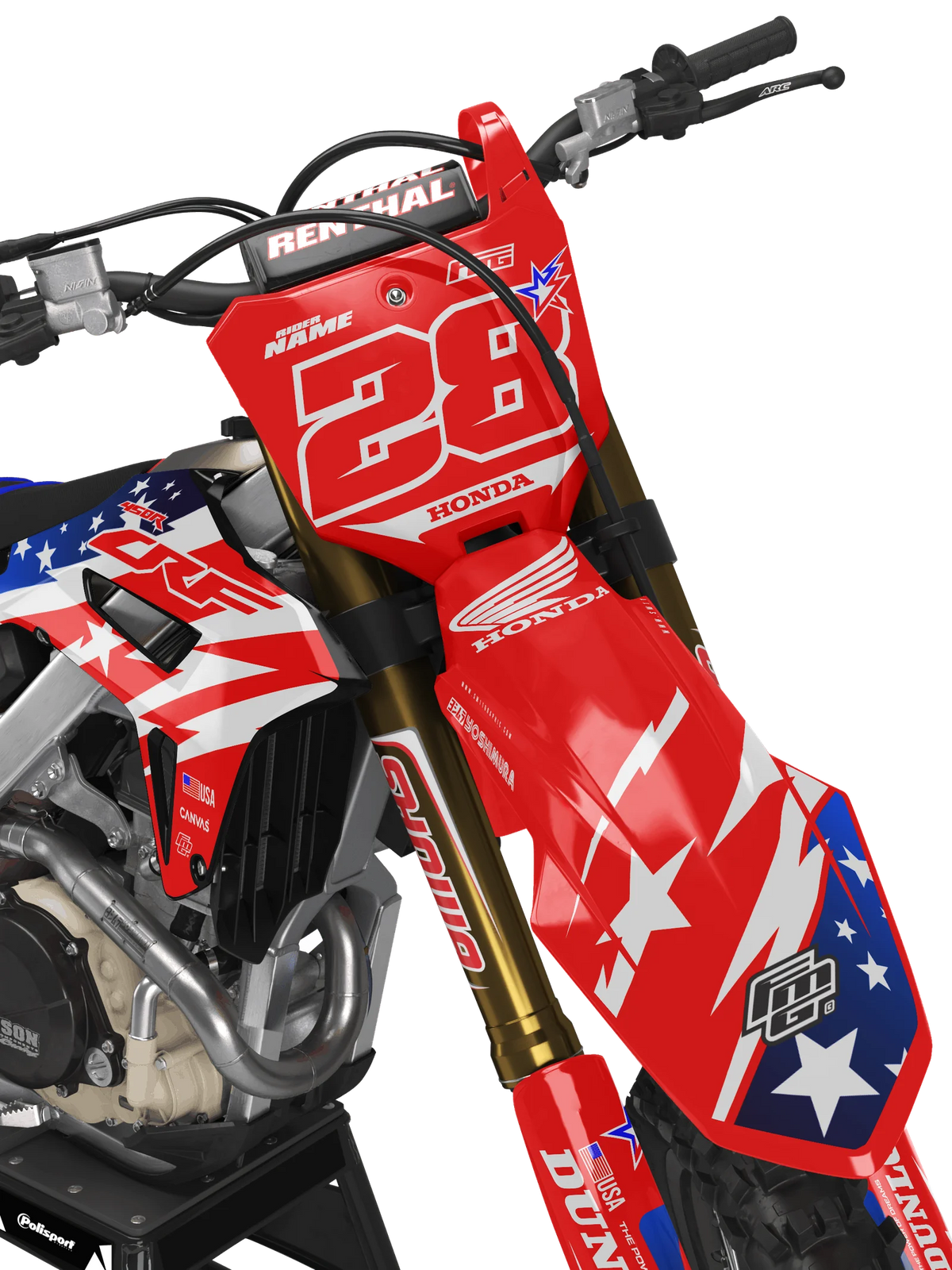 Honda CRF/CR USA Flag Graphics Kit