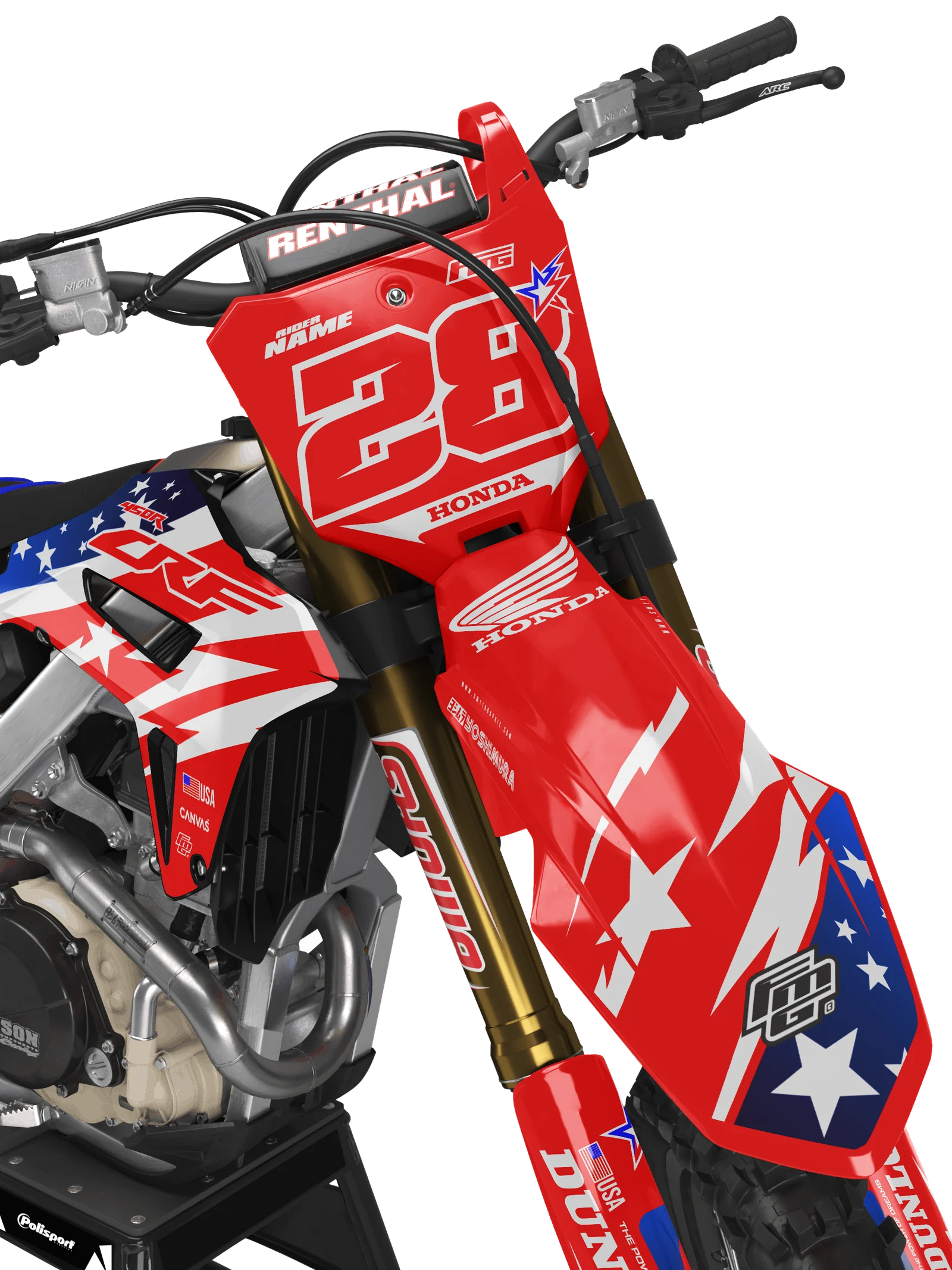 Honda CRF/CR USA Flag Graphics Kit