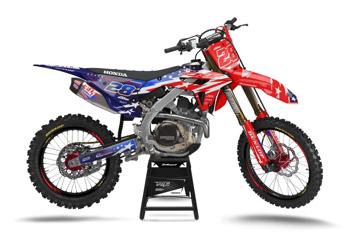Honda CRF/CR USA Flag Graphics Kit