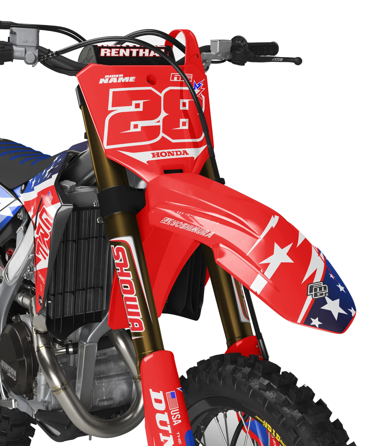 Honda CRF/CR USA Flag Graphics Kit