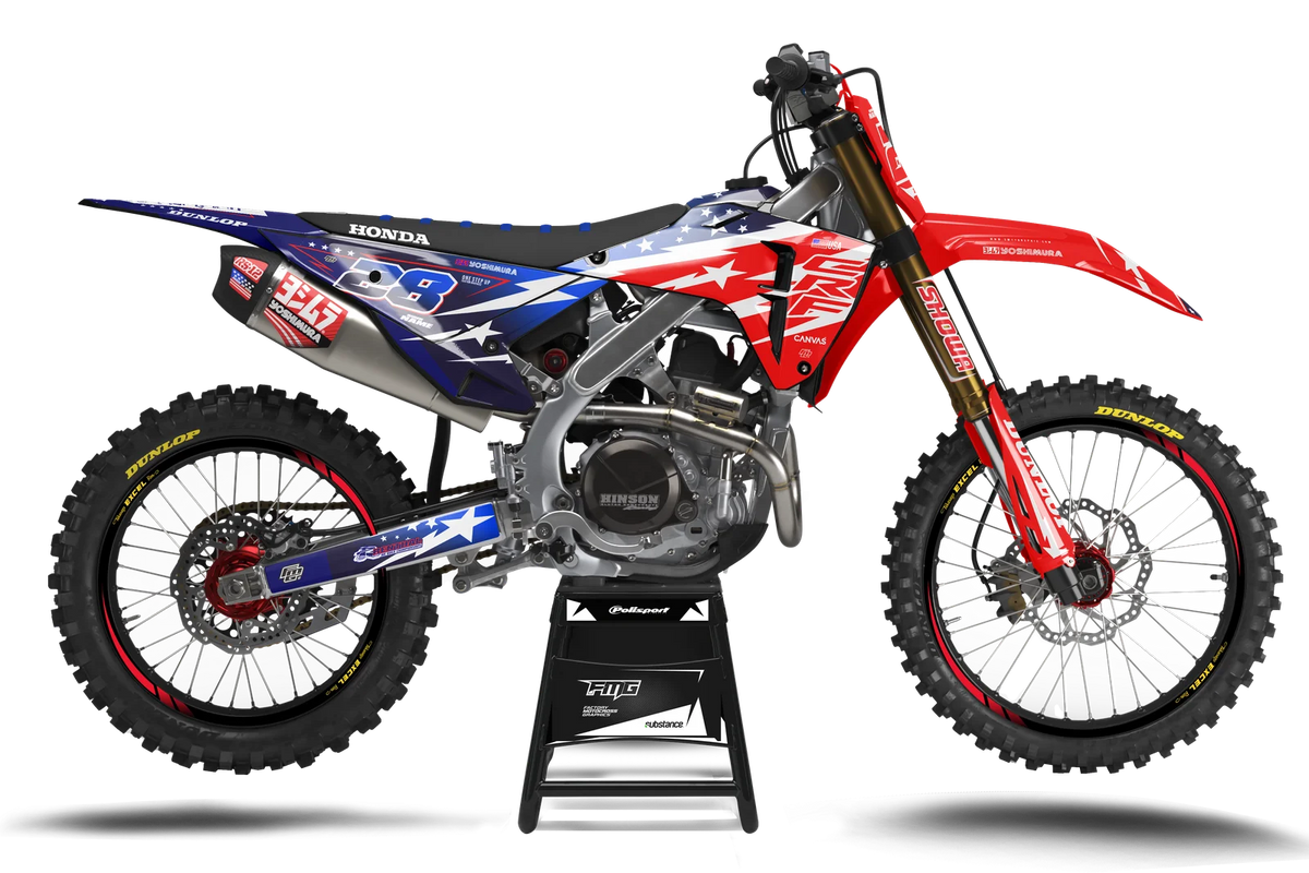 Honda CRF/CR 2025 USA Flag Graphics Kit