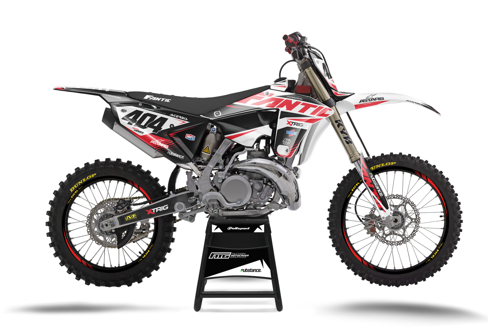 Fantic Cyber ​​Black Factory Graphics Kit