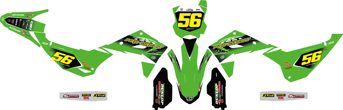 KAWASAKI  ProCircuit Green Team GRAPHICS KIT