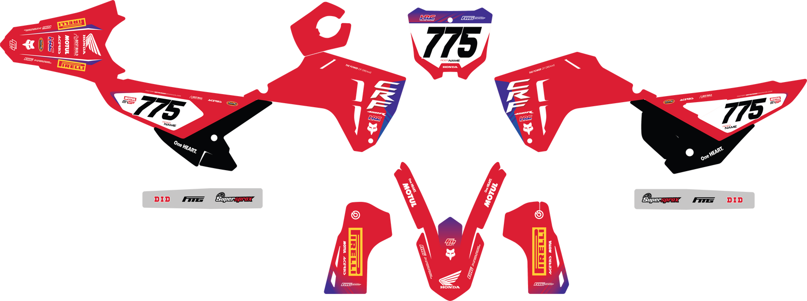 Honda CHROME CRF/CR 2025 FMG Graphics Kit