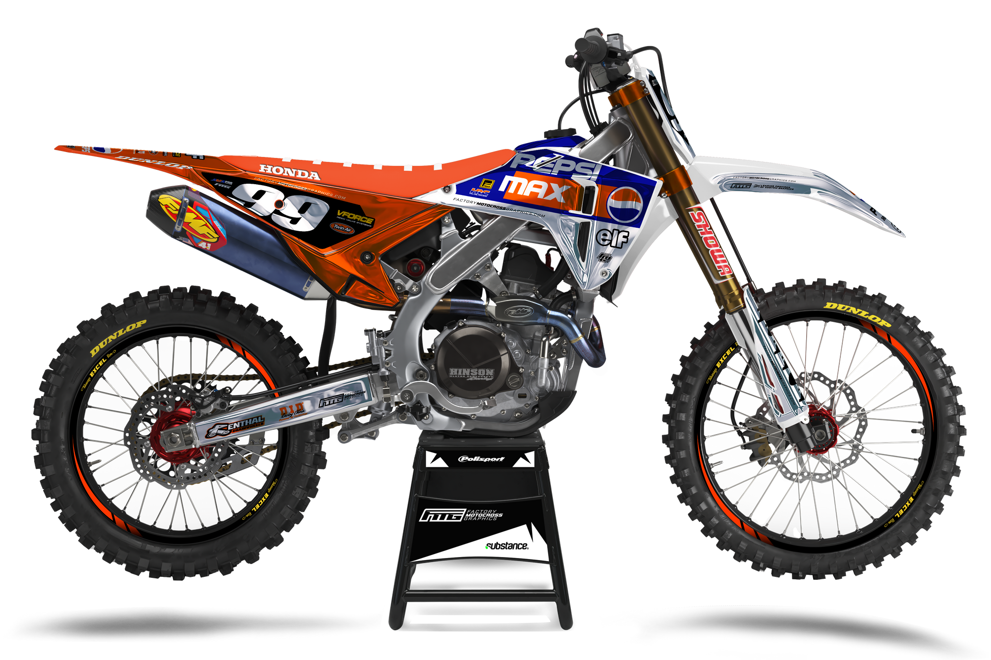 Honda CHROME CRF/CR Elf Evo Graphics Kit