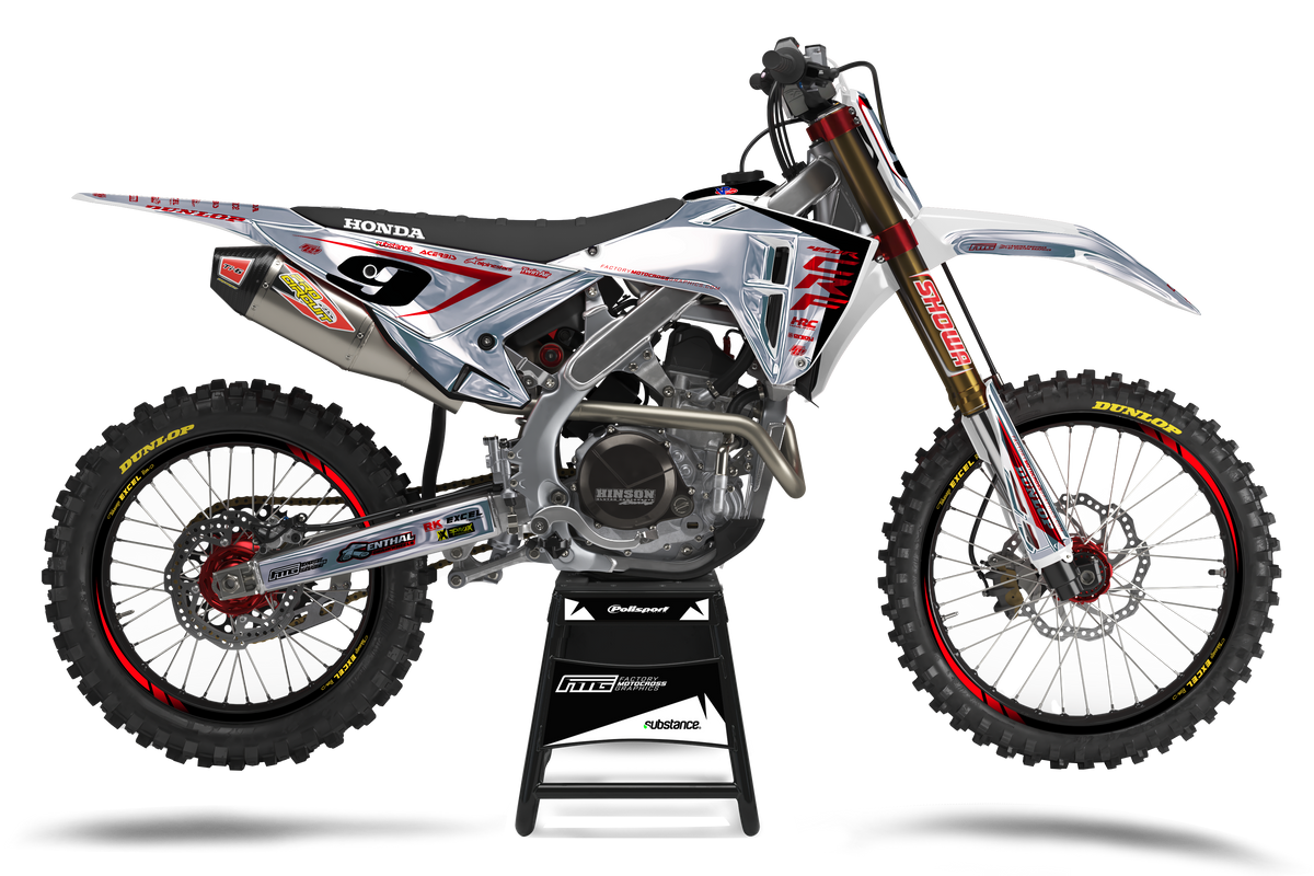 Honda 2025 Chrome Anniversary witte Factory EDITION GRAFISCHE KIT.