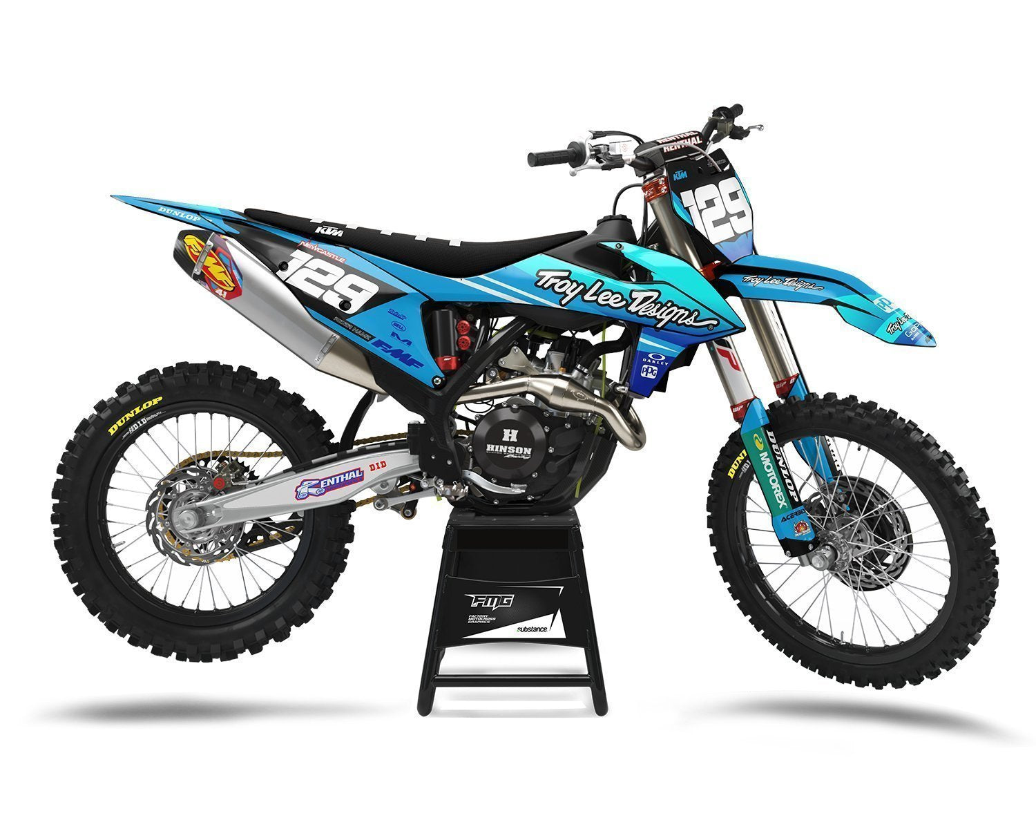 Blue Custom KTM Stickers