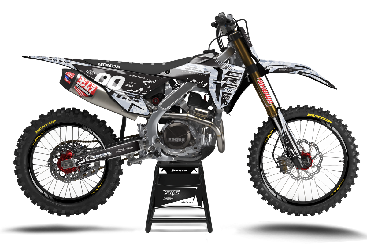 Kit graphique camouflage numérique Honda CRF / CR.
