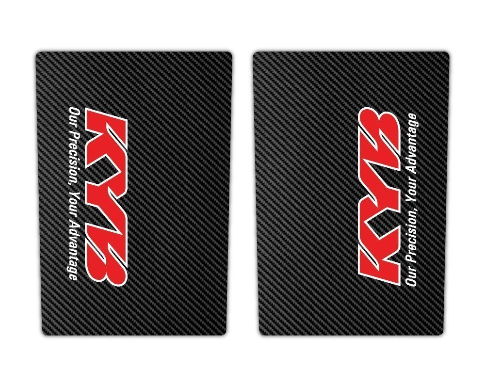 CARBON KYB RED UPPER FORK DECALS