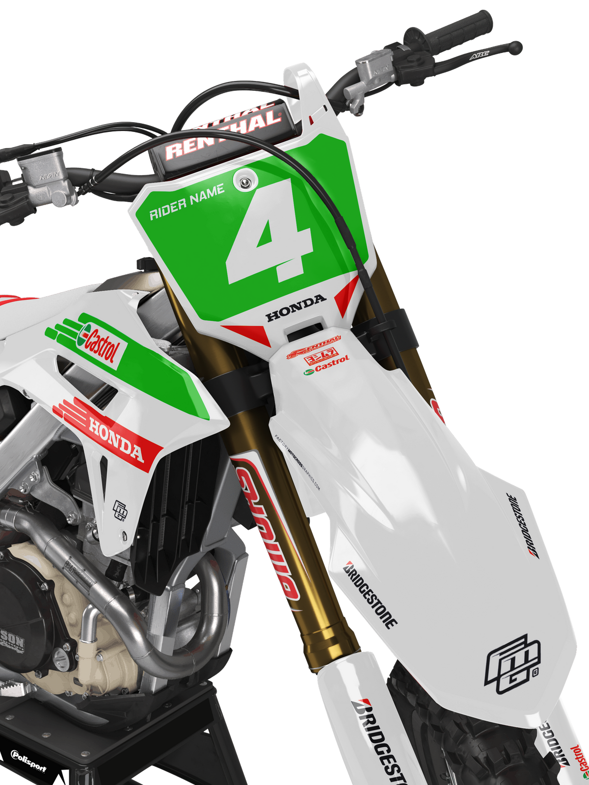 Honda CRF/CR Castrol Factory Graphics Kit
