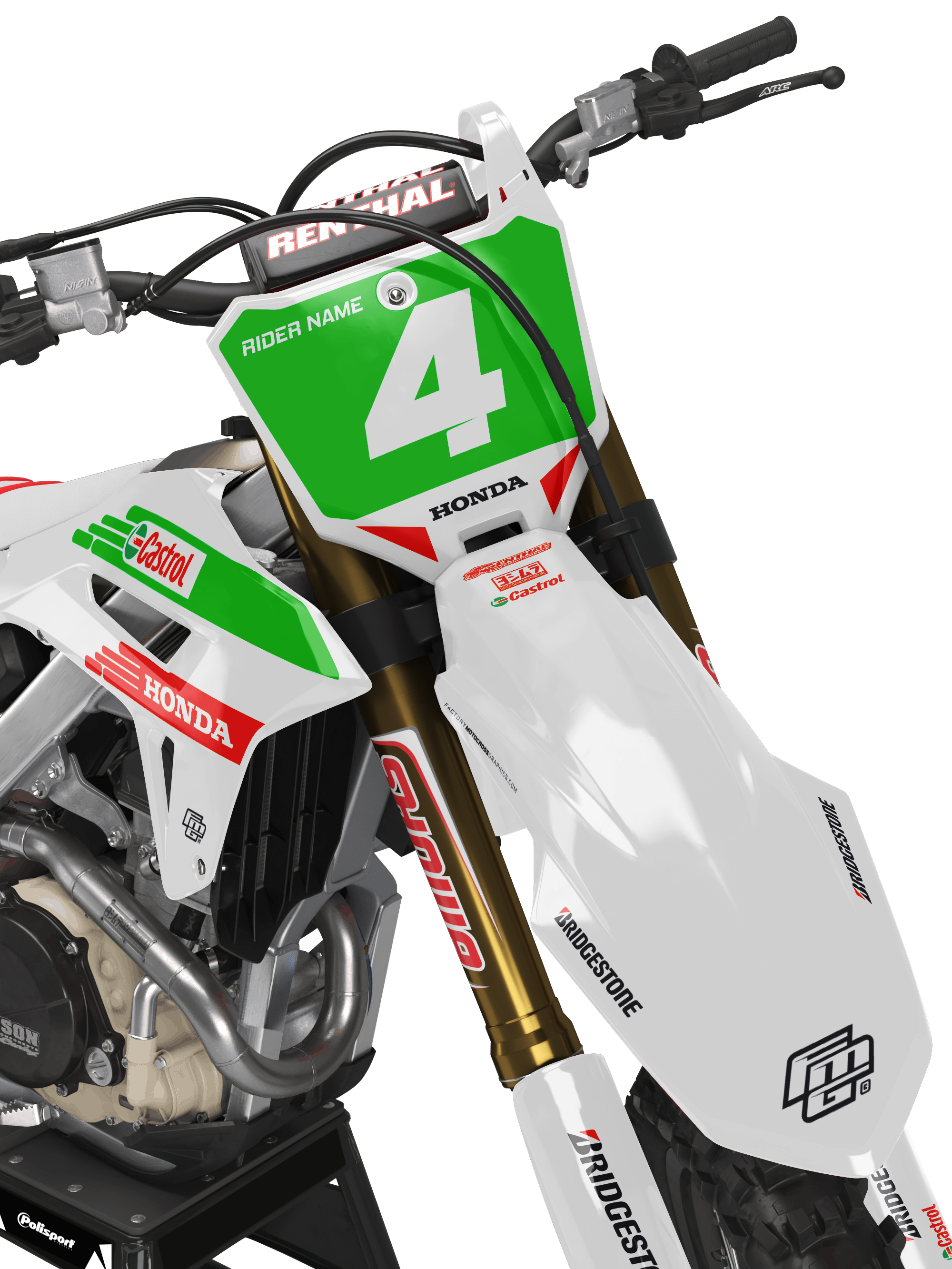 Honda CRF/CR Castrol Factory Graphics Kit