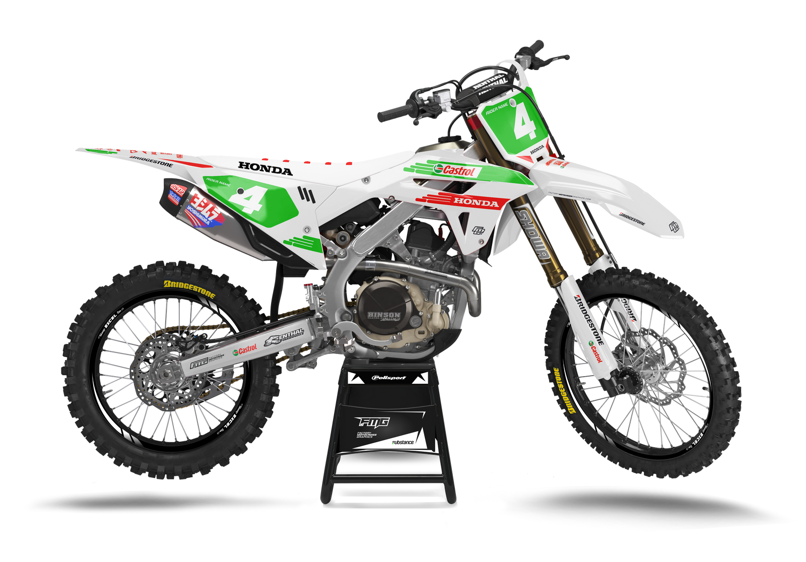 Honda CRF/CR Castrol Factory Graphics Kit